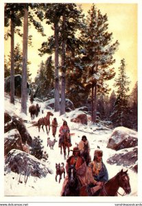 On The Trail In Winter By Henry Farny