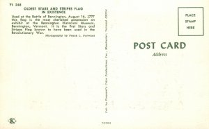Vintage Postcard Oldest Stars and Stripes Flag in Existence Battle of Bennington