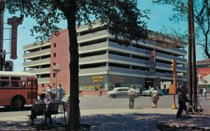 USA EL Paso's Drive Parking Building Coca Cola Sign San Jacinto Plaza 03.34