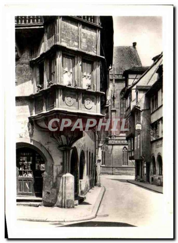 Modern Postcard Colmar Pfister house with Merciere Street and Cathedral