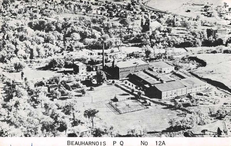 Beauharnois Quebec Canada Birds Eye View Antique Postcard J74227