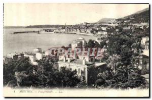 Old Postcard Menton General view