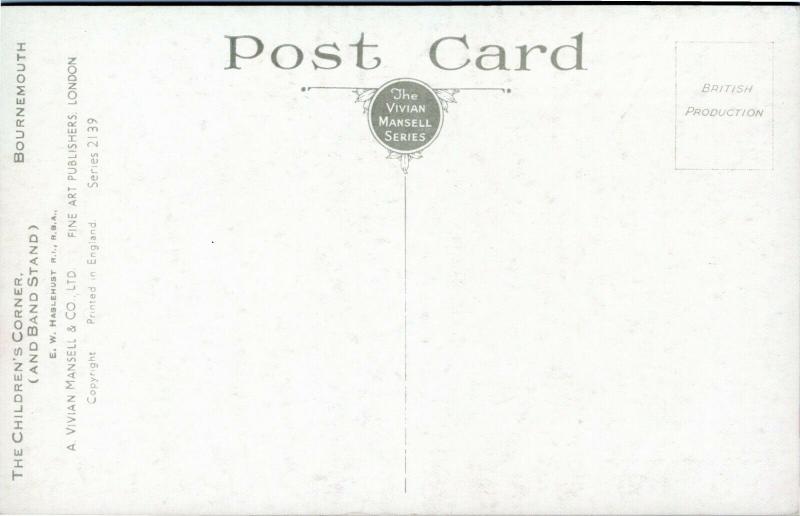 England Bournemouth The Children's Corner E. W. Haselhust -  2139 Vivian Mansell
