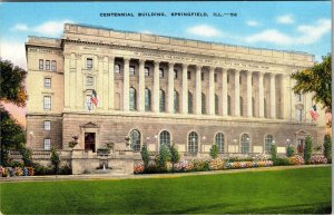 Centennial Building Springfield IL Postcard PC120