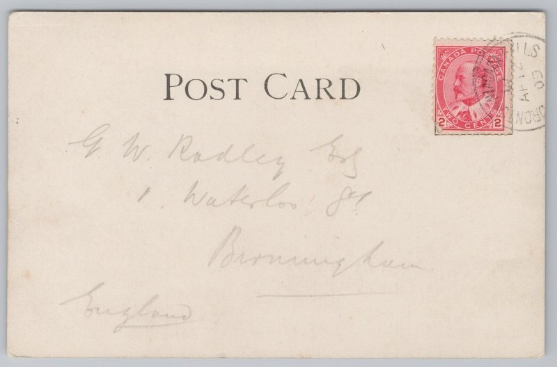 State View~American Falls From Goat Island Niagara Falls NY B&W~Vintage Postcard