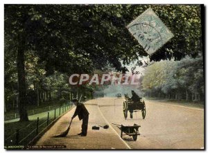 Old Postcard Paris Bois de Boulogne Road Suresne morning