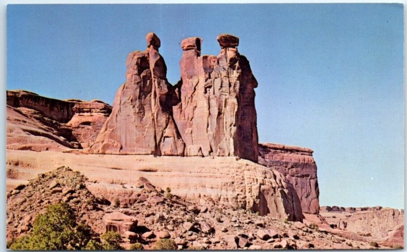 Postcard - The Three Gossips, Arches National Monument - Moab, Utah