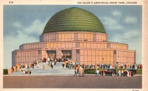 Vintage Postcard Alder Planetarium Astronomical Museum Grant Park Chicago ILL