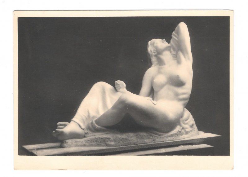 RPPC Hoheres Verlangen Edmund Moiret Nude Sculpture Kuhne Wien 4X6 Art Postcard