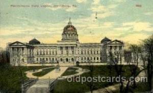 Pennsylvania, USA United States State Capital Building 1912 very light corner...
