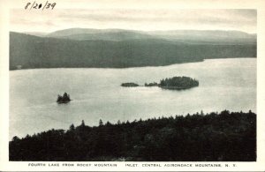 New York Adirondacks The Inlet Fourth Lake From Rocky Mountain Albertype