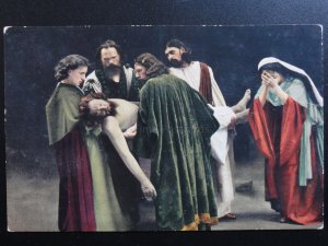 Passionsspiele Oberammergau - Grablegung - Entombment of Christ, Old Postcard