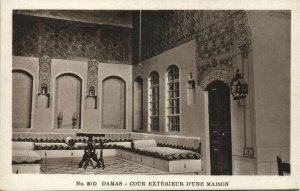 syria, DAMAS DAMASCUS, Cour Extérieur d'une Maison, Sarrafian Postcard