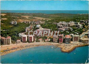 Postcard Modern Salou (Tarragona) beach up in front las vegas hotel