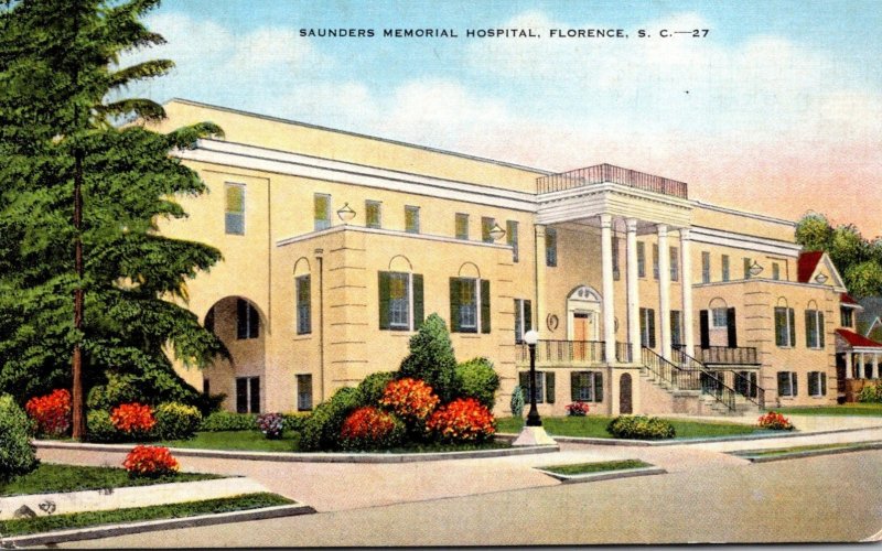 South Carolina Florence Saunders Memorial Hospital 1952