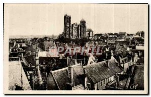 Old Postcard Bourges General view from the Palais Jacques Coeur