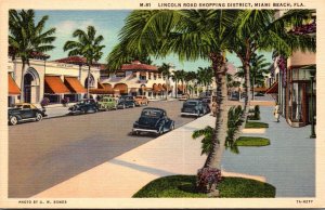 Florida Miami Beach View Of Lincoln Road Shopping District Curteich