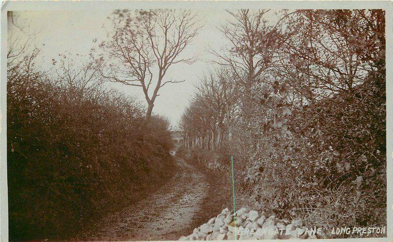 C-1905 Long Preston UK North Yorkshire Great Gate Lane RPPC Photo Postcard 486