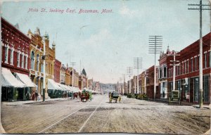 Bozeman MT Main Street Looking East  Postcard G19 *as is