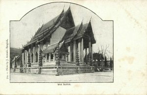 siam thailand, BANGKOK, Wat Suthat Temple (1899) Postcard