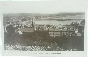 New Vintage Rp Postcard Weston Super Mare View from Roman Camp Real Photo