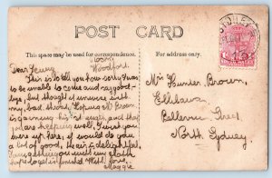 Sydney New South Wales Australia Postcard Fort Denison 1913 RPPC Photo