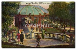 Vittel Old Postcard Staircase Grand Hotel and galleries