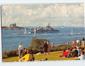 Postcard View from Shamrock Cliff Ocean Drive Newport Rhode Island USA