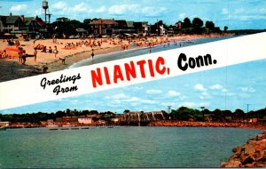 Connecticut Greetings From Niantic Split View