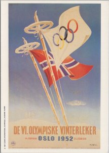 Sports Postcard - Olympics, Oslo 1952, Mars Advertising  Ref.RR17946