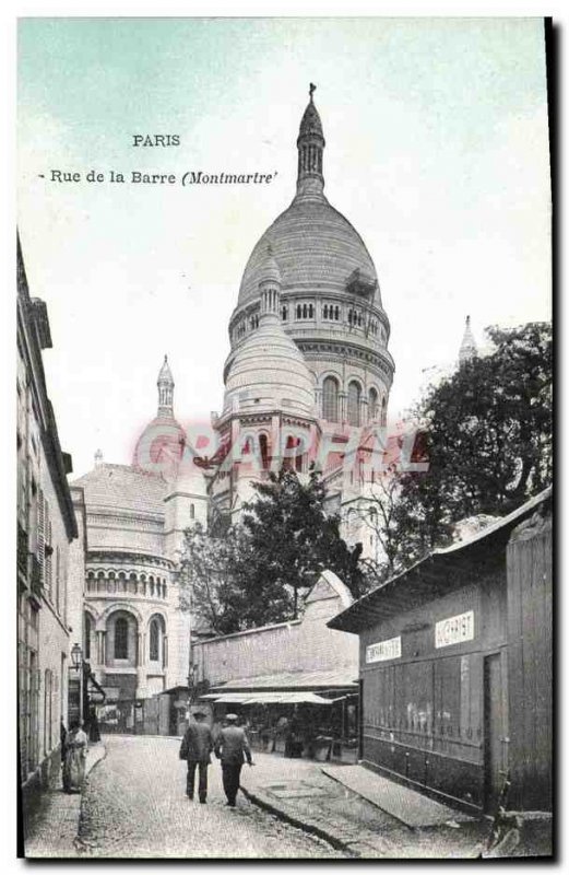 Old Postcard Paris Rue de la Barre Montmartre