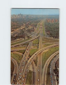 Postcard Looking South down John L. Lodge Expressway, Detroit, Michigan