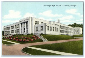 c1940 Exterior View Building La Grange High School La Grange Georgia GA Postcard