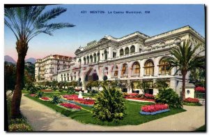 Old Postcard Menton Casino Municipal