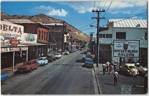 Street Scene VIRGINIA CITY Nevada Bucket of Blood Saloon 1960s Vintage Postcard