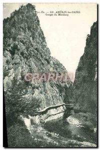 Old Postcard Amelie les Bains Gorges Mondony