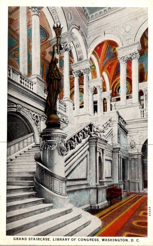 Washington D C Library Of Congress Grand Staircase Curteich