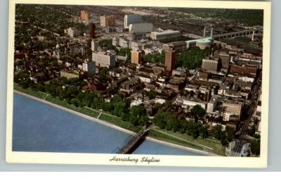 Harrisburg PA Aerial View Postcard