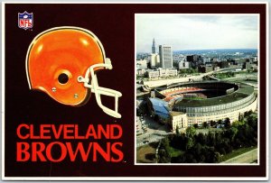 Municipal Stadium Cleveland Ohio OH Shores Of Lake Erie NFL Stadium Postcard
