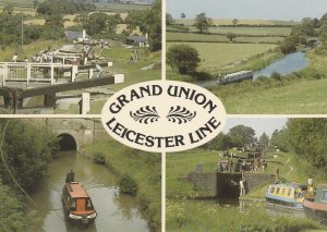 LEICESTER LINE, GRAND UNION CANAL, MultiView - Vintage POSTCARD