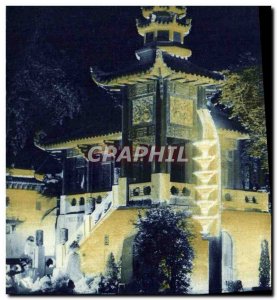 Old Postcard Paris Section of the & # 39Indochine Pavilion night view Press