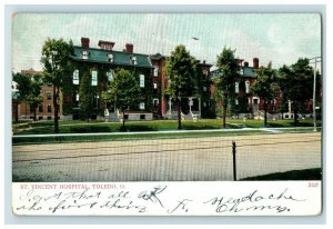 Circa 1900-09 St. Vincent Hospital, Toledo, Ohio Postcard P4