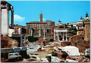 Roma Roman Forum Rome Italy Museum Monument Buildings Real Photo RPPC Postcard