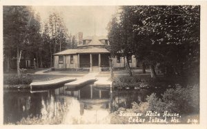 G15/ Cedar Island Wisconsin RPPC Postcard c1920s Summer White House