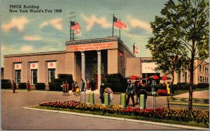 Vtg 1939 YMCA Building New York World's Fair NY Linen Postcard