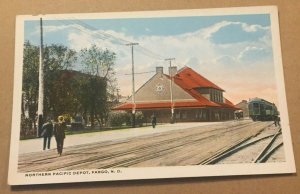 UNUSED .01 POSTCARD - NORTHERN PACIFIC DEPOT, FARGO, NORTH DAKOTA