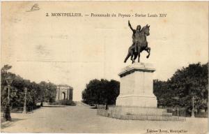 CPA MONTPELLIER - Promenade du Peyrou - Statue Louis XIV (518689)
