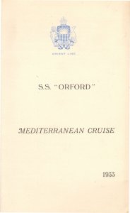 SS Orford 1933 Orient Line Barcelona Mediterranean Cruise Book -let