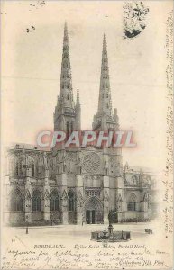 Postcard Old Bordeaux Church of Saint Andre North Portal (Card 1900)