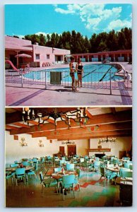 1960 Taos New Mexico NM Vintage Postcard Kachina Lodge Motel Pueblo Road Motel